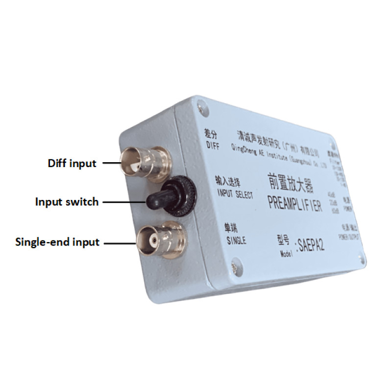 IP65 _PAS _Acoustic Emission Preamplifier _20/40/60 dB Gain